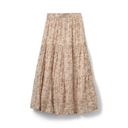 Sofie Schnoor Nederdel Vivisy - Flower Soft Brown 